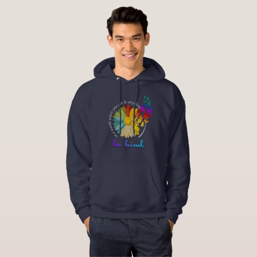 Wees aardig | Heren Hoodie (Voorkant volledig)