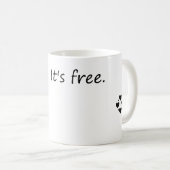 Wees aardig Het is gratis - Inspirerend quote Koffiemok (Voorkant rechts)