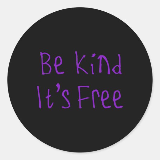 Wees aardig Het is gratis Sticker 1 (Voorkant)