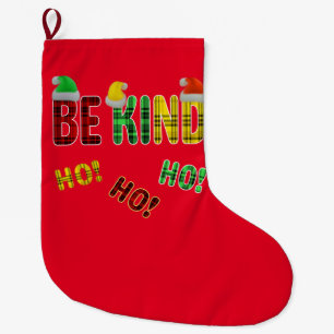 WEES AARDIG HO HO HO GRAPPIGE KERST RUTEN CITAAT GROTE KERSTSOK
