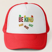 WEES AARDIG HOE GRAPPIG KERST PLAID QUOTE TRUCKER PET (Voorkant)