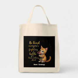 Wees aardig, iedereen vecht tegen de strijd die je tote bag