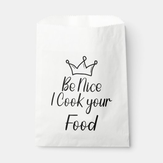 Wees aardig, ik kook je eten bedankzakje (Voorkant)