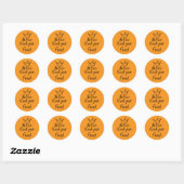 Wees aardig, ik kook je eten ronde sticker (Vel)