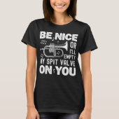 Wees aardig, ik zal mijn spuugklep leeg maken Flug T-shirt (Voorkant)