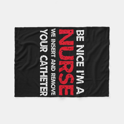 Wees aardig in een verpleegster die we invoegen en fleece deken (Voorkant (Horizontaal))