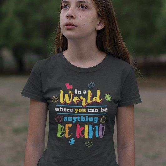 Wees aardig in een wereldteam voor autisme dat op  t-shirt