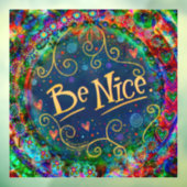 Wees aardig "inspiratie" raamsticker (Vel 3)