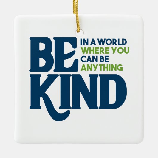 Wees aardig keramisch ornament (Voorkant)
