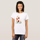 Wees aardig Klaprozen en Tarwe T-shirt (Voorkant volledig)