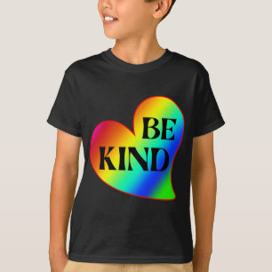 Wees Aardig Kleurrijk Hart Regenboog T-shirt