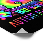 Wees Aardig Legpuzzelstukken Tie Dye Autisme Bewus Poster (Hoek)