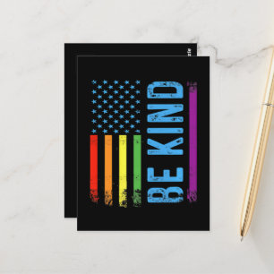 Wees Aardig Lgbt Lgbtq Gay Pride Regenboog Briefkaart