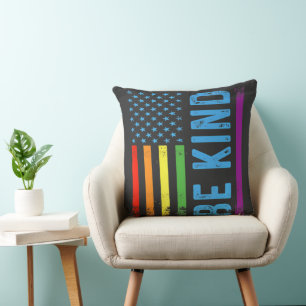 Wees Aardig Lgbt Lgbtq Gay Pride Regenboog Kussen
