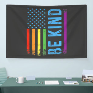 Wees Aardig Lgbt Lgbtq Gay Pride Regenboog Spandoek