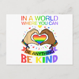 Wees aardig LGBT Pride Regenboog Gelijkheid Bewust Briefkaart