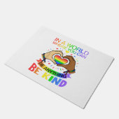Wees aardig LGBT Pride Regenboog Gelijkheid Bewust Deurmat (Schuin)