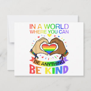 Wees aardig LGBT Pride Regenboog Gelijkheid Bewust Feestdagenkaart