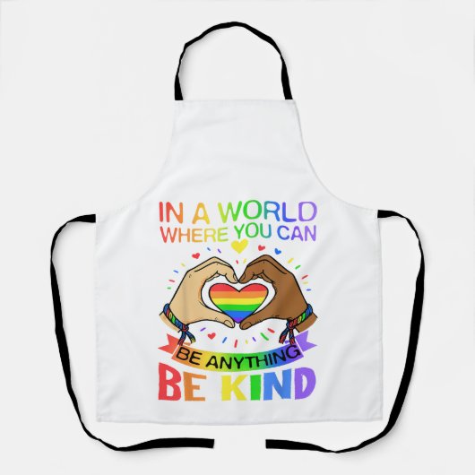 Wees aardig LGBT Pride Regenboog Gelijkheid Bewust Schort (Voorkant)