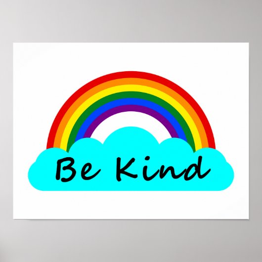 Wees Aardig - LGBT Regenboog Poster (Voorkant)