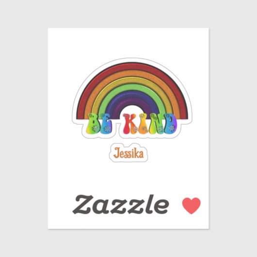 Wees aardig LGBTQ Regenboog Positiviteit Sticker (Vel)