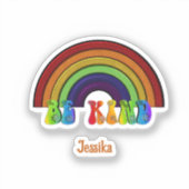Wees aardig LGBTQ Regenboog Positiviteit Sticker (Voorkant)