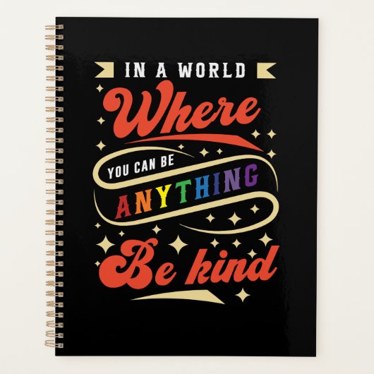 Wees aardig | LGBTQ | Regenboog | Pride Maand Planner (Voorkant)