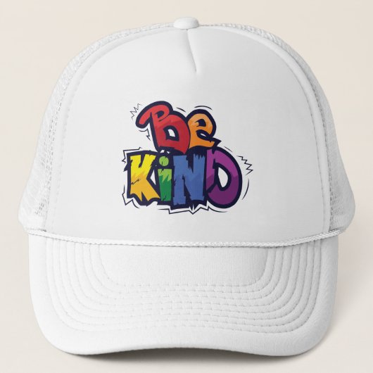 Wees aardig | LGBTQ | Regenboog | Pride Maand Trucker Pet (Voorkant)