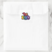 Wees aardig | LGBTQ | Regenboog | Pride Maand Vierkante Sticker (Tas)