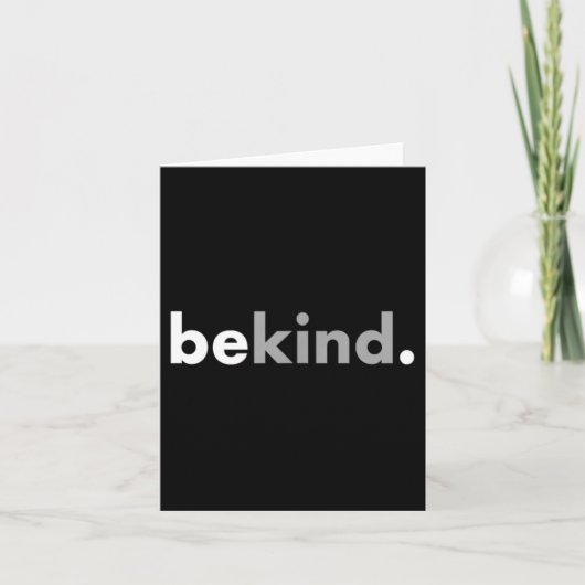 Wees aardig, lief voor mensen, minimalistisch kaart (Voorkant)