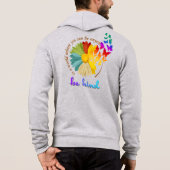 Wees aardig | Mannen Hoodie met volle ritssluiting (Achterkant)