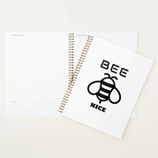 Wees aardig met minimaal ontwerp planner (Display)