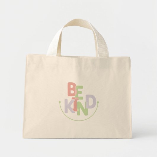 Wees aardig mini tote bag (Voorkant)