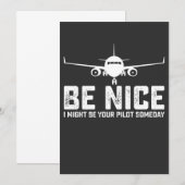 Wees aardig, misschien ben ik ooit jouw piloot kaart (Voorkant / Achterkant)