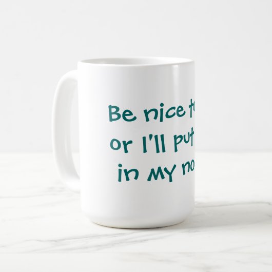 Wees aardig mok (Voorkant links)