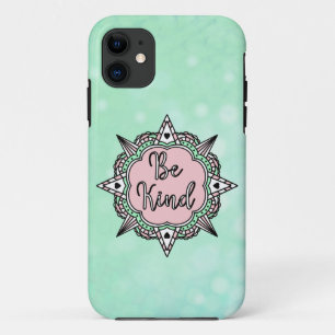Wees aardig   Munt groen en roze Case-Mate iPhone Case