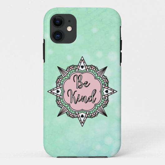 Wees aardig | Munt groen en roze Case-Mate iPhone Case (Achterkant)