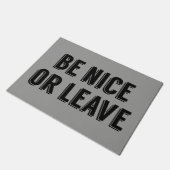 Wees aardig of ga weg deurmat (Schuin)