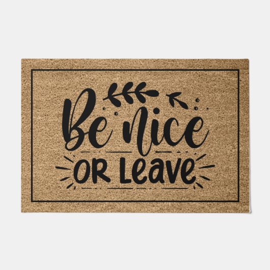 Wees aardig of ga weg deurmat (Voorkant)