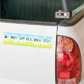 Wees aardig of ik vermoord je (de coexist-fantasie bumpersticker (Op Truck)