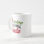 Wees aardig of ik zeg het tegen Sinterklaas Koffiemok (Voorkant links)
