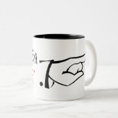 Wees aardig of laat Mok twee Toned grappy serieus (Voorkant rechts)