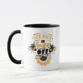Wees aardig of zoem weg Funny HoneyBee Mok (Links)