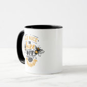 Wees aardig of zoem weg Funny HoneyBee Mok (Voorkant links)