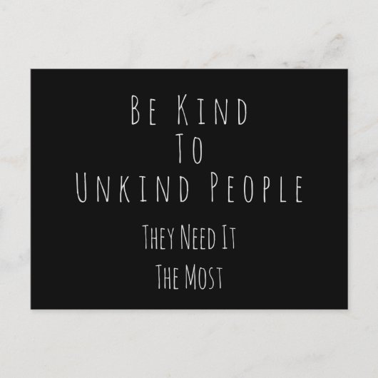 Wees aardig, onvriendelijk Briefkaart (Voorkant)