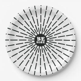 Wees aardig papieren bordje