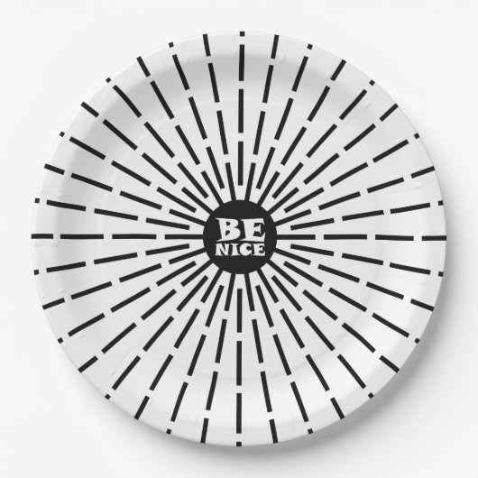 Wees aardig papieren bordje (Voorkant)