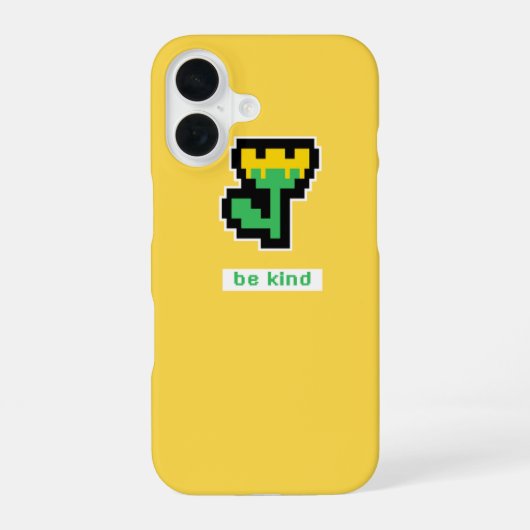Wees aardig pixel  iPhone 16 hoesje (Achterkant)