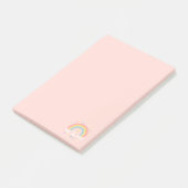 Wees aardig – Positiviteit in regenboogpastel Post-it® Notes (Schuin)