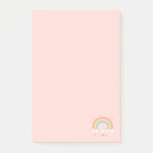Wees aardig – Positiviteit in regenboogpastel Post-it® Notes (Voorkant)
